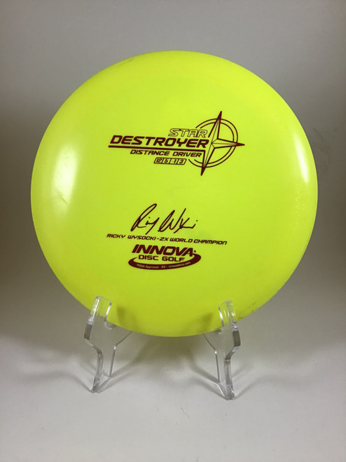 Vist Large View of Product Image Which is Used Innova STAR DESTROYER Disc Golf Driver Yellow 174g