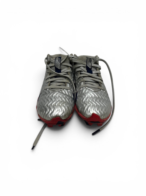 Vist Large View of Product Image Which is Used Under Armour Jr FB Cleats Silver Junior 01