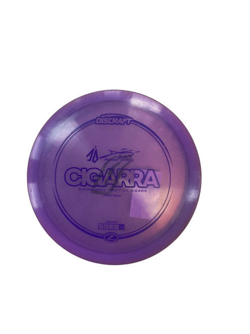 Vist Large View of Product Image Which is Used Discraft Z CIGARRA AB FR Disc Golf Driver Purple 160g