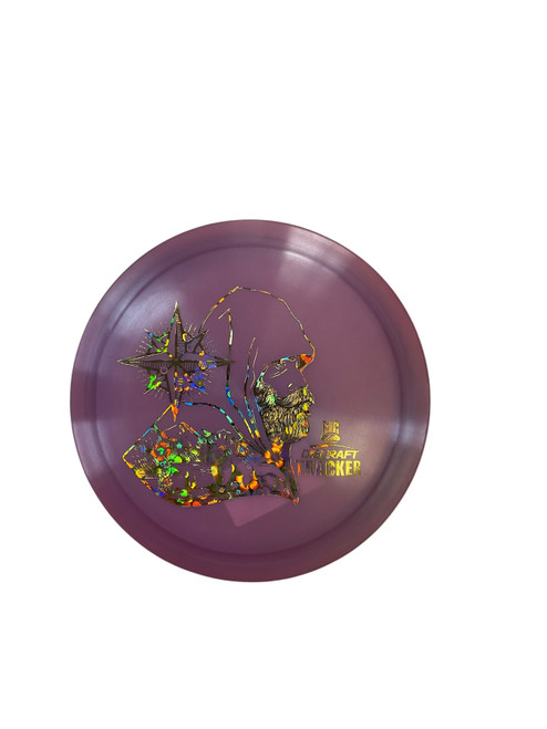 Vist Large View of Product Image Which is Used Discraft BIG Z TRACKER Disc Golf Driver Purple 171g