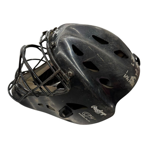 Vist Large View of Product Image Which is Used Rawlings COOLFLOW Catchers Helmet w/Mask Black SM