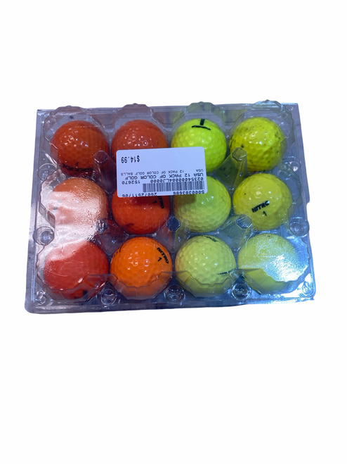 Vist Large View of Product Image Which is Used USA 12 PACK OF COLOR GOLF BALLS 12 Pack - Golf Balls