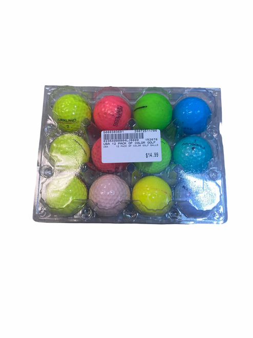 Vist Large View of Product Image Which is Used USA 12 PACK OF COLOR GOLF BALLS 12 Pack - Golf Balls