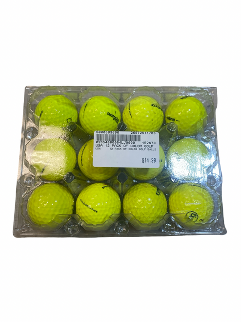 Vist Large View of Product Image Which is Used USA 12 PACK OF COLOR GOLF BALLS 12 Pack - Golf Balls