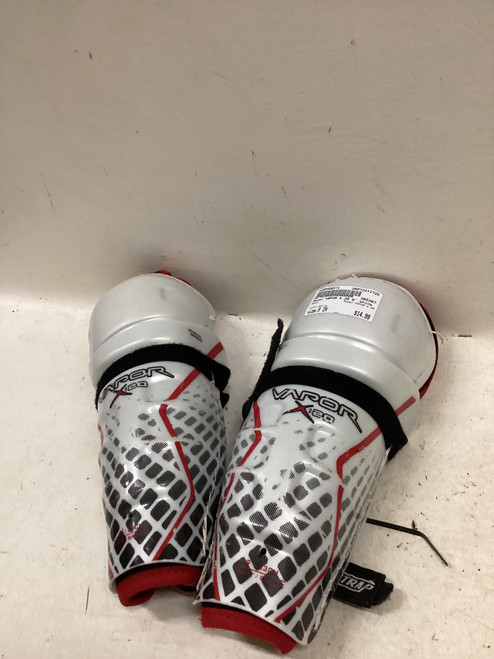 Vist Large View of Product Image Which is Used Bauer VAPOR X 20 Youth Shin Guards White 9"