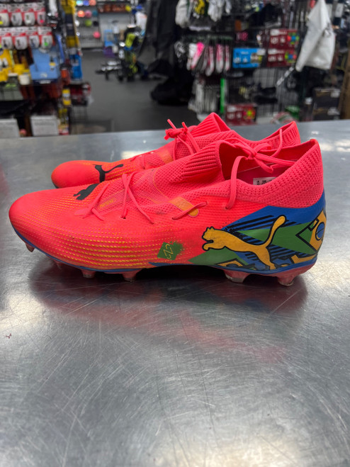 Vist Large View of Product Image Which is Used Puma FUTURE 7 MATCH NEYMAR JR Soccer Cleats Neon Pink Senior 11