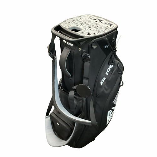 Vist Large View of Product Image Which is Used ASK ECHO Mens Stand Bag Black
