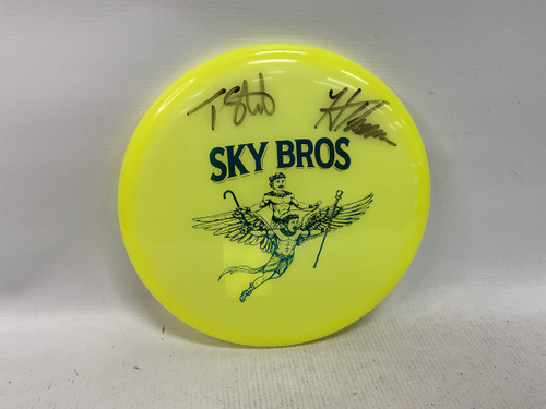 Vist Large View of Product Image Which is Used Discmania SKY BROS Disc Golf Putter Yellow