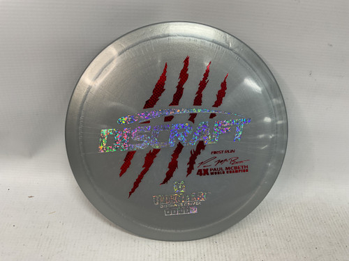 Vist Large View of Product Image Which is Used Discraft FIRST RUN PAUL MCBETH UNDERTAKER Disc Golf Driver Grey