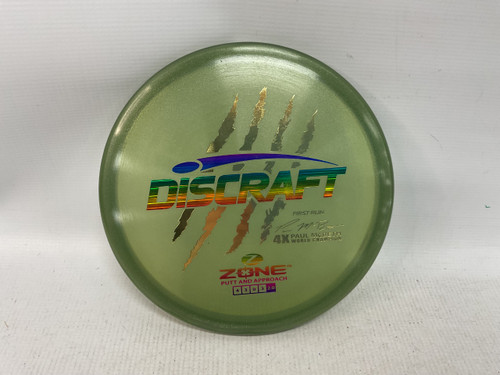 Vist Large View of Product Image Which is Used Discraft FIRST RUN PAUL MCBETH ZONE Disc Golf Putter Green
