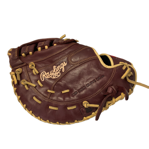 Vist Large View of Product Image Which is Used Rawlings SANDLOT FIRST BASE MITT BB/SB First Base RH Throw Red 12 1/2"