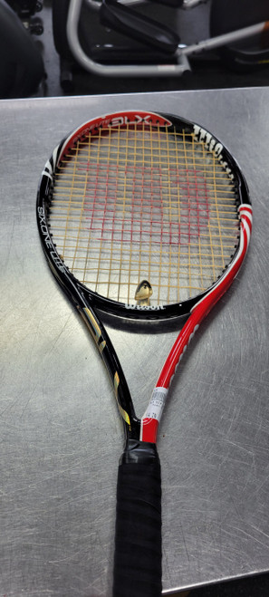 Vist Large View of Product Image Which is Used Wilson BLX SIX.ONE LITE Adult Tennis Racquet None 4 1/4"
