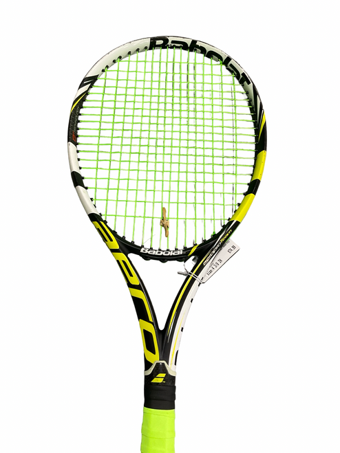 Vist Large View of Product Image Which is Used Babolat AERO PRO Adult Tennis Racquet Black 4 3/8"