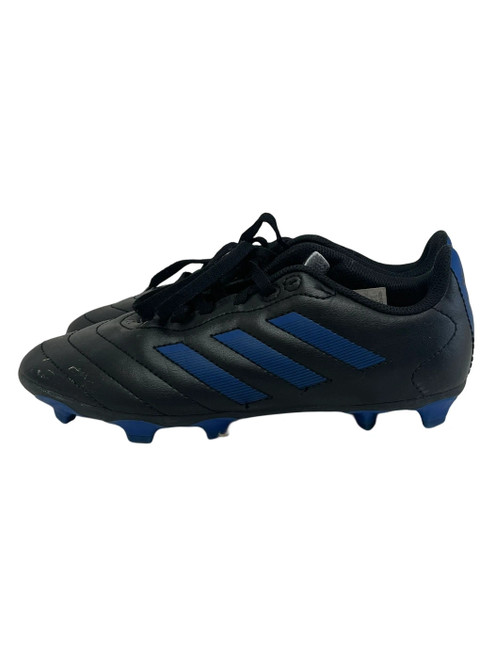 Vist Large View of Product Image Which is Used Adidas Goletto Jr 3.5 Soccer Cleats Black And Royal Blue 