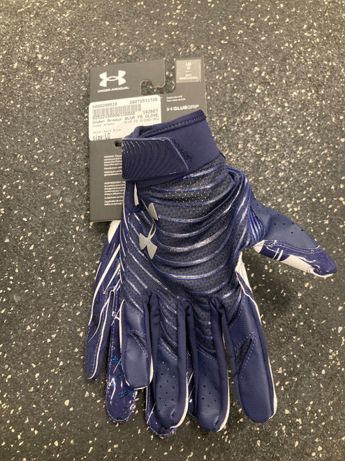Vist Large View of Product Image Which is Used Under Armour BLUR FB GLOVES NEW FB Gloves Navy Blue LG