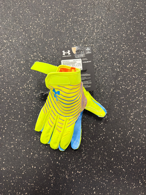 Vist Large View of Product Image Which is Used Under Armour BLUR FB GLOVES NEW FB Gloves Optic Yellow XL