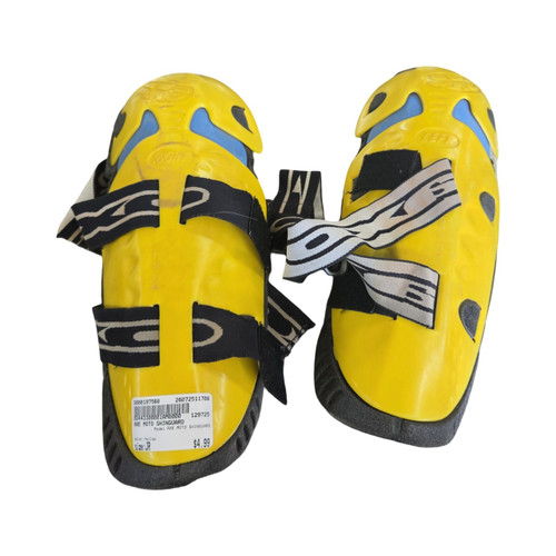 Vist Large View of Product Image Which is Used AXE MOTO SHINGUARD Junior Knee Guard Yellow Junior