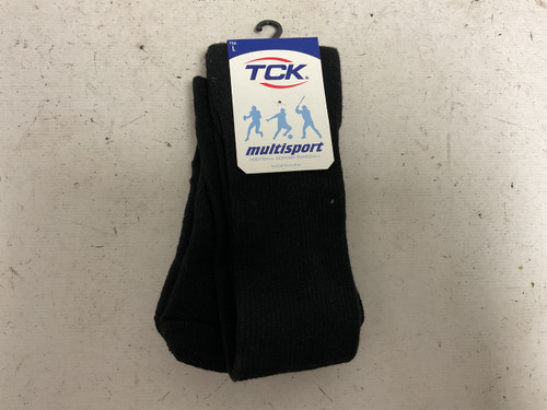 Vist Large View of Product Image Which is Used TCK MULTISPORT Soccer Socks Black LG