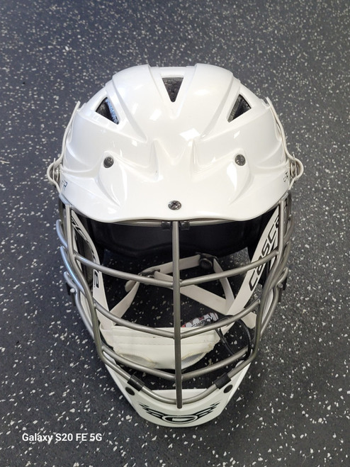 Vist Large View of Product Image Which is Used Cascade CASCADE CPV-R Lacrosse Helmet White M/L