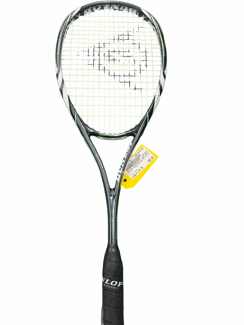 Vist Large View of Product Image Which is Used Dunlop BIOMIMETIC MAX 2012 Adult Squash Racquet Black 4 1/4"