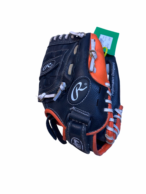 Vist Large View of Product Image Which is Used Rawlings PL105NO BB/SB Glove RH Throw Black 10 1/2"