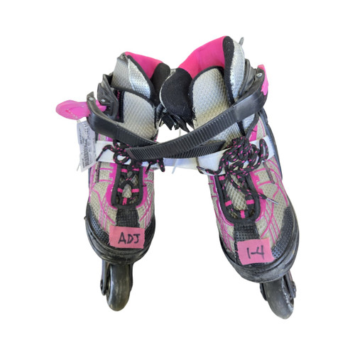Vist Large View of Product Image Which is Used Schwinn ADJ REC INLINES 1-4 Child Rec Fitness Skates Pink Adjustable