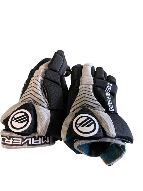 Vist Large View of Product Image Which is Used Maverik CHARGER Lacrosse Gloves Junior Black XS