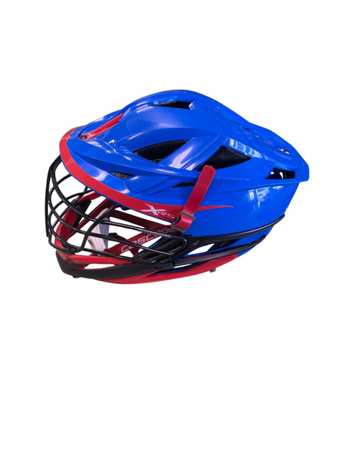 Vist Large View of Product Image Which is Used Cascade XRS Lacrosse Helmet Royal Blue One Size