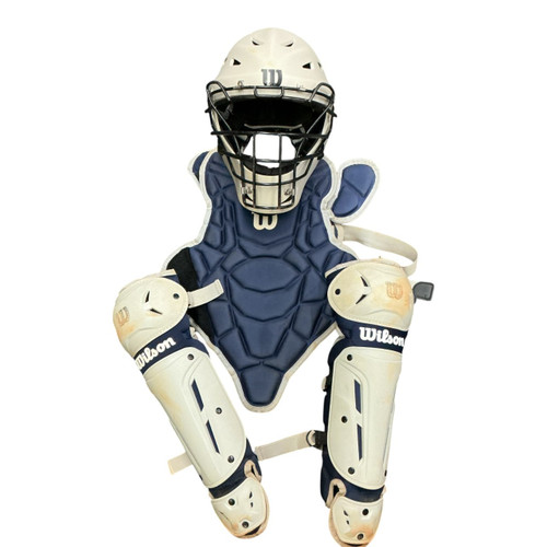 Vist Large View of Product Image Which is Used Wilson EZ GEAR 2.0 Catchers Set w/Mask Navy Blue SM