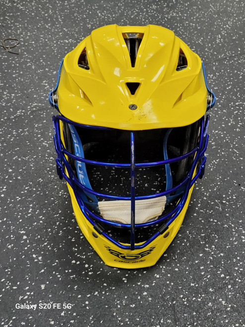 Vist Large View of Product Image Which is Used Cascade R Lacrosse Helmet Yellow One Size