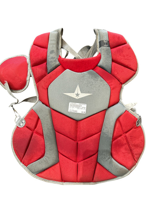 Vist Large View of Product Image Which is Used All-Star CPCCADV CHEST 12-16 Catchers Chest Protector Red Intermed