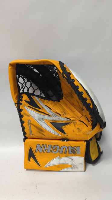 Vist Large View of Product Image Which is Used Vaughn VELOCITY CATCHER Senior Goalie Catcher Yellow