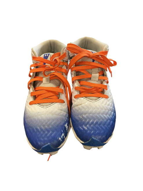 Vist Large View of Product Image Which is Used Under Armour Adult FB Cleats Royal Blue Senior 7