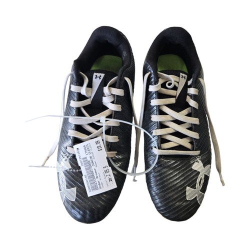 Vist Large View of Product Image Which is Used Under Armour JUNIOR CLEATS Jr FB Cleats Black Junior 05.5