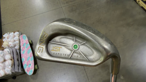 Vist Large View of Product Image Which is Used Ping ISI NICKEL GREEN DOT Golf Wedge Mens RH Sand Wedge
