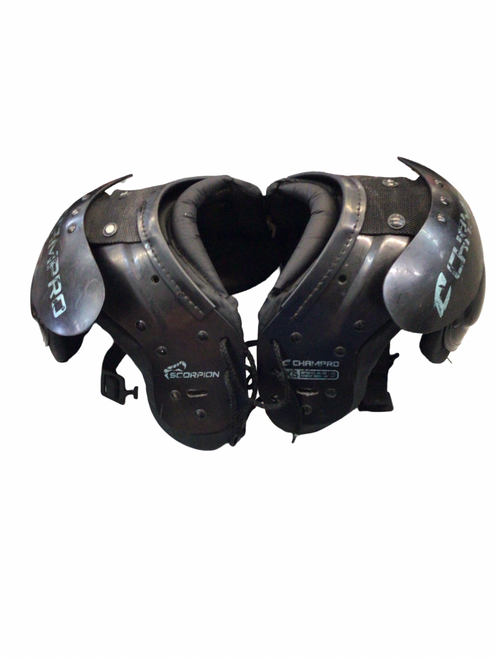 Vist Large View of Product Image Which is Used Champro SCORPION FB Shoulder Pads Black XS