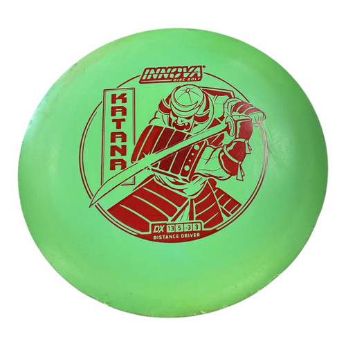 Vist Large View of Product Image Which is Used Innova DX KATANA Disc Golf Driver Green 175g