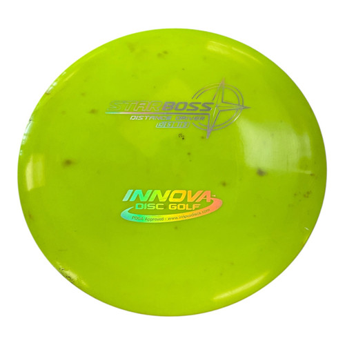Vist Large View of Product Image Which is Used Innova STAR BOSS Disc Golf Driver Yellow 176g