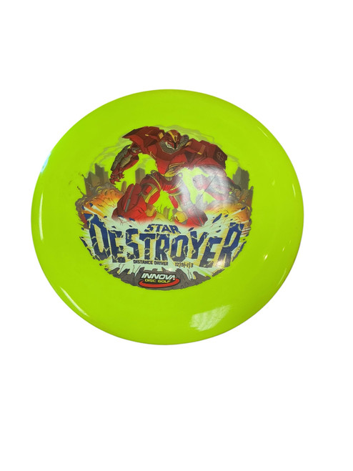 Vist Large View of Product Image Which is Used Innova STAR DESTROYER Disc Golf Driver Yellow