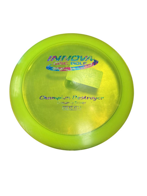 Vist Large View of Product Image Which is Used Innova CHAMPION DESTROYER Disc Golf Driver Yellow