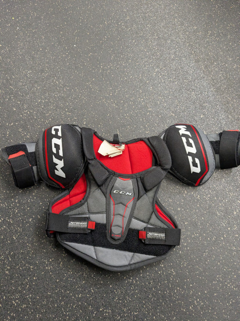 Vist Large View of Product Image Which is Used CCM JETSPEED X-TRA SP Junior Shoulder Pads SM