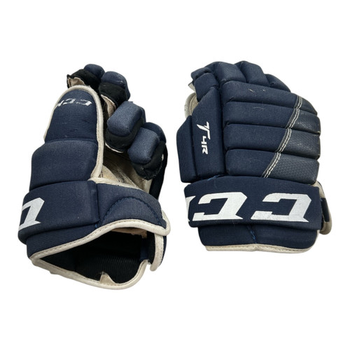Vist Large View of Product Image Which is Used CCM T4R GLOVES 10IN Youth Gloves Navy Blue 10"
