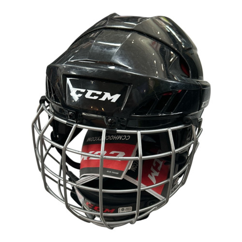Vist Large View of Product Image Which is Used CCM 50 COMBO HELMET SM Helmet Cage Combo Black SM