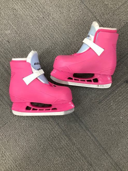 Vist Large View of Product Image Which is Used Bauer LIL ANGEL 10/11 Girls Softboot Skate Pink Adjustable