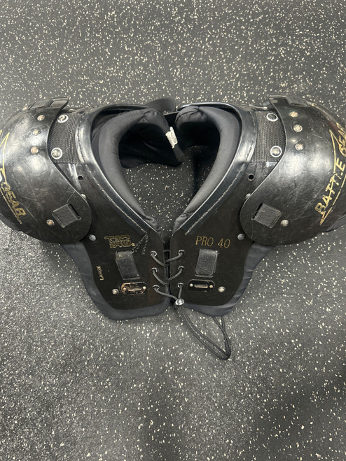 Vist Large View of Product Image Which is Used TAG BATTLE GEAR FB Shoulder Pads Black LG