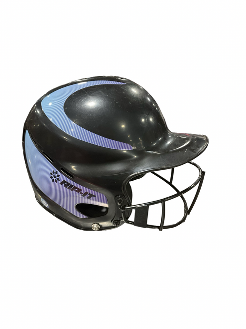 Vist Large View of Product Image Which is Used RIP-IT 6 1/2 - 7 3/8 HELMET Batting Helmet w/Mask Black One Size