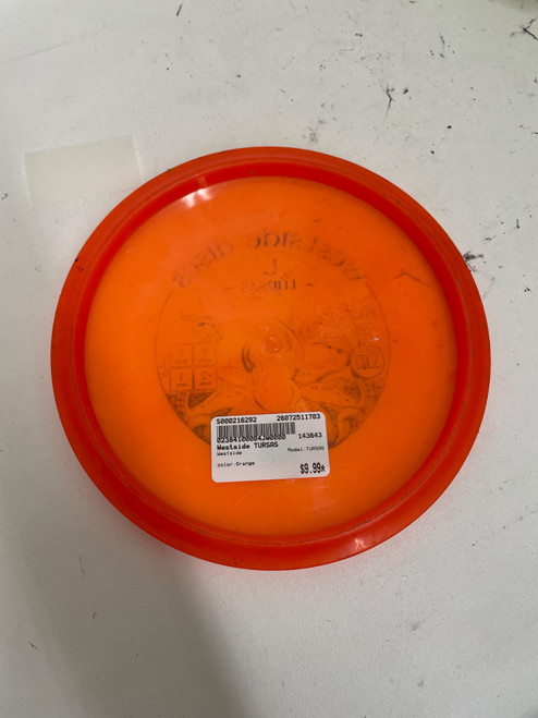 Vist Large View of Product Image Which is Used Westside TURSAS Disc Golf Mid Range Orange