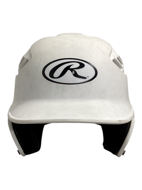 Vist Large View of Product Image Which is Used Rawlings HELMET Batting Helmet No Mask White