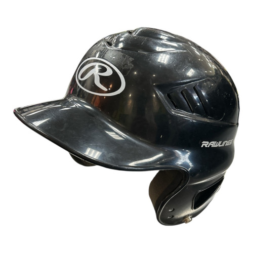 Vist Large View of Product Image Which is Used Rawlings RCFH 6 1/2 - 7 1/2 Batting Helmet No Mask Black SM