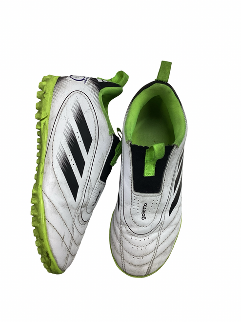 Vist Large View of Product Image Which is Used Adidas Soccer Cleats White Youth 13.0